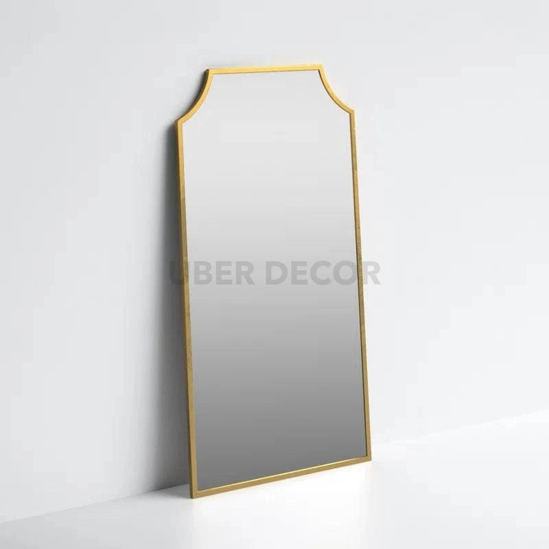 Draped Arch Metal Frame Full Length Standing Mirror for Bedroom