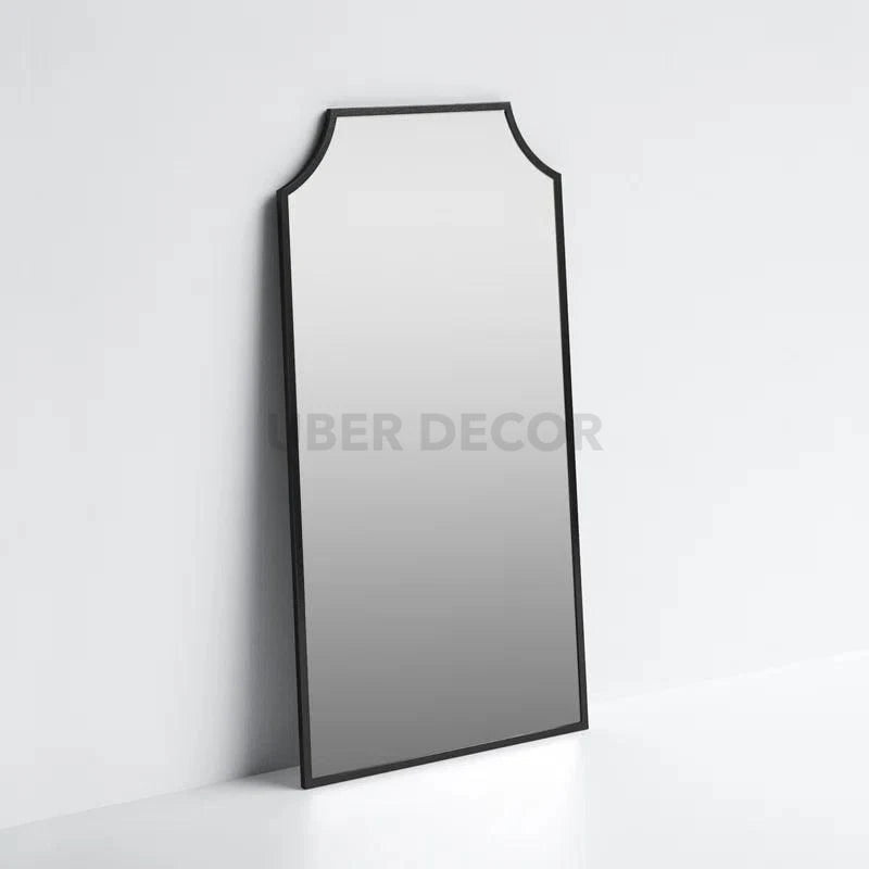 Draped Arch Metal Frame Full Length Standing Mirror for Bedroom