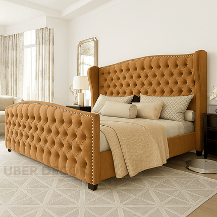 Serenabelle Wingback Bed – Heritage-Inspired Bedroom Classic