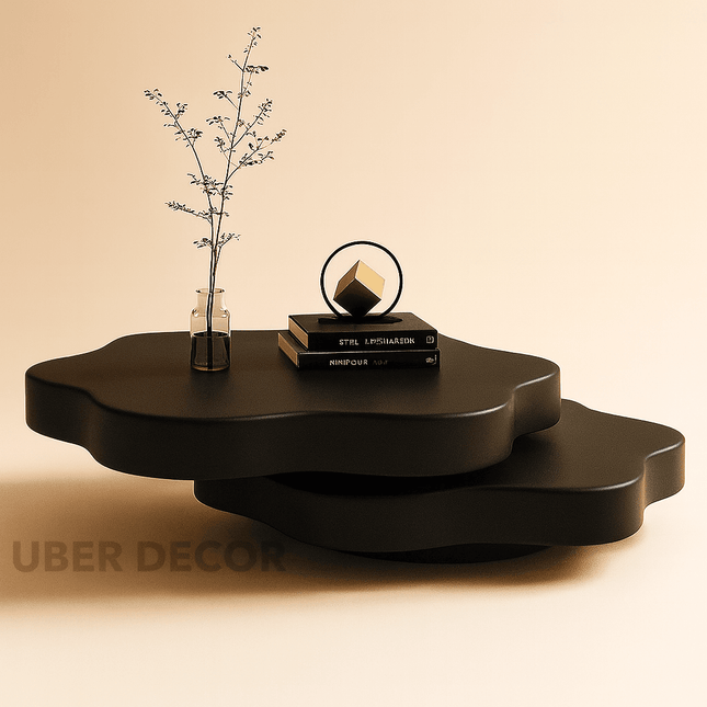 Cedar Elan French Designer Folding Rotating End Table – Luxury Modern Side Table for Living Rooms and Apartments