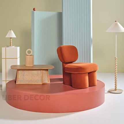 Prism Rest Kids Room Chair Mid Century Modern Scandinavian Inspired Upholstered Fixed Base Creative Chair Living Room and Bedroom