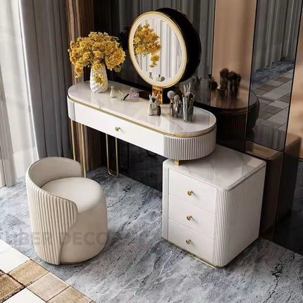 Seraphine Vanity Chair Fabric Foam and Wood Quilted Accent Makeup Stool Modern Luxury Seating for Bedroom and Dressing