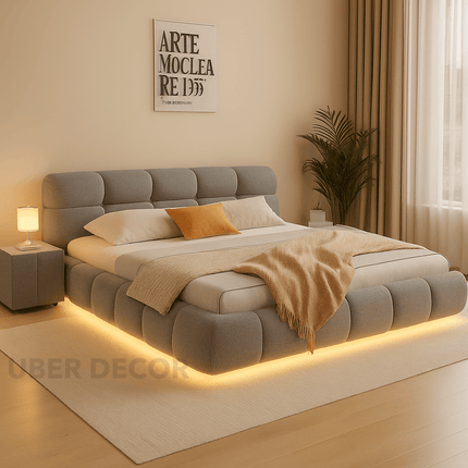 Glowrest LED Bed – Contemporary Floating Platform Design