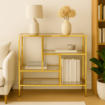 Seren Vista Console Table – Geometric Mid‑Century Modern Console Table for Hallway or Living Room