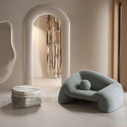 Whisper Ease Mid Century Modern Sculptural Lounge Chair for Living Room and Lounge