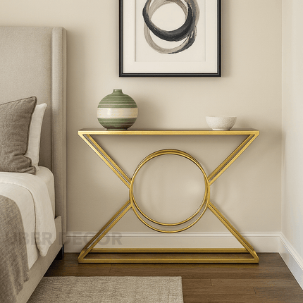 Eclipse Axis Console – Sculptural Mid‑Century Modern Entryway Table