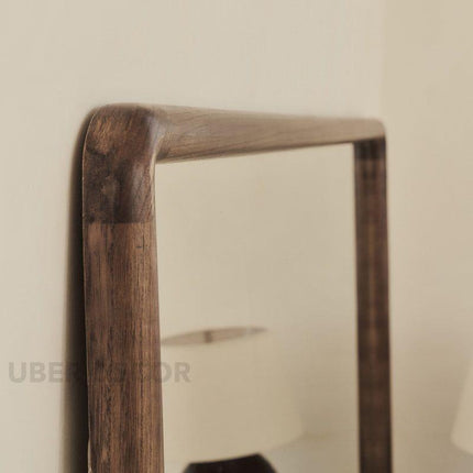 June Teak Wood Wall Mirror – Sleek Vertical & Horizontal Mirror for Entryway, Living Room & Bedroom