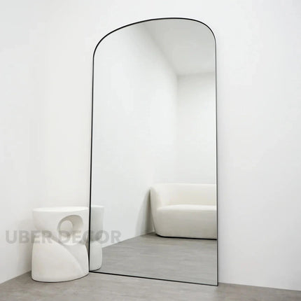 ArchLoom- Full Length Arch Shaped Metal Framed Mirror for Boutiques, Clothing Stores, Living Room or Bedroom