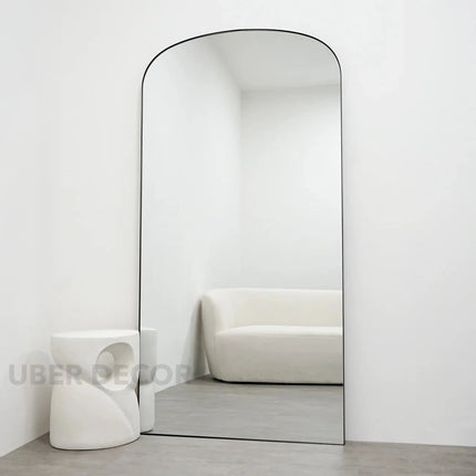 ArchLoom- Full Length Arch Shaped Metal Framed Mirror for Boutiques, Clothing Stores, Living Room or Bedroom
