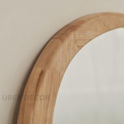 Ella Organic Teak Wood Accent Mirror – Sculptural Wall & Console Mirror