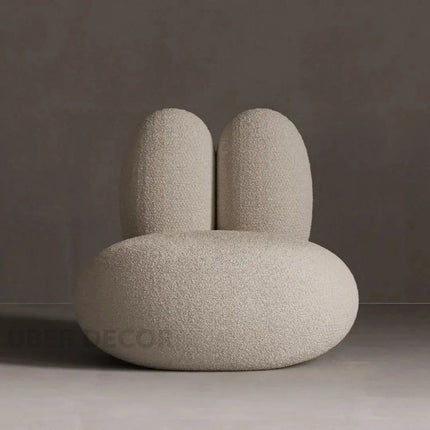 Pebblo Nest Statement Lounge Chair Playful Postmodern Accent for Modern Living Room and Bedroom Interiors