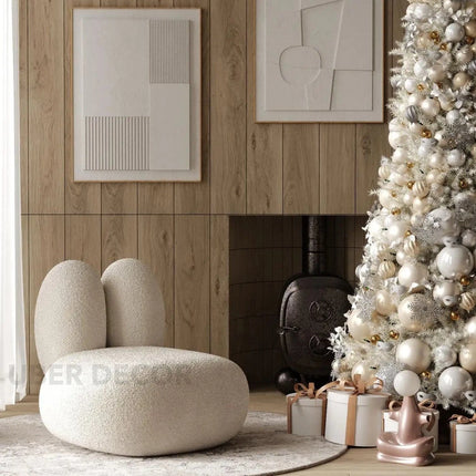 Pebblo Nest Statement Lounge Chair Playful Postmodern Accent for Modern Living Room and Bedroom Interiors