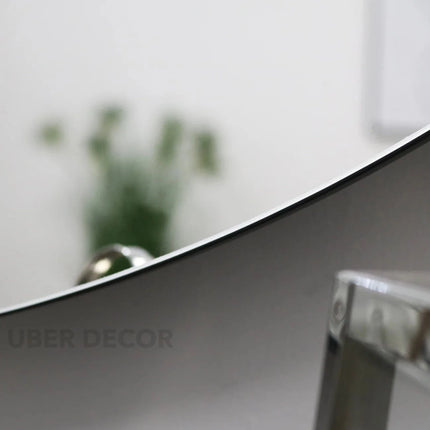 SphereBliss Round Frameless Mirror for Console Table, Powder Room or Vanity