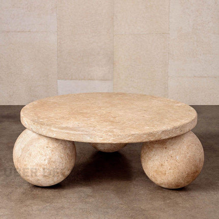 Albany Contemporary Mid Century Modern Japandi Coffee Table – Organic Freeform Wooden Top with Geometric Base – Minimalist Designer Center Table for Living Room