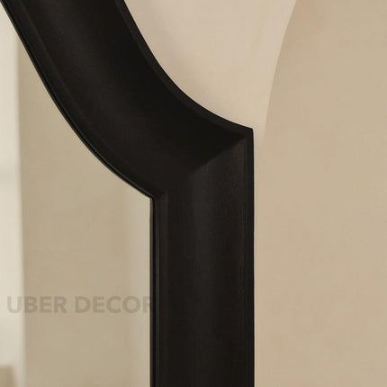 Violet Arched Black Wood Wall Mirror – Elegant Full-Length Mirror for Bedroom & Living Room