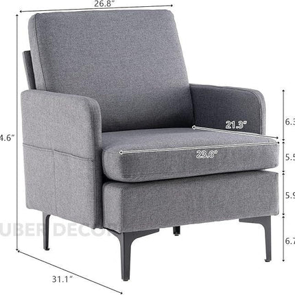 Isyra- Comfy Single Sofa Accent Chair with Large Seating and Backrest for Bedroom Living Room, Bed Room of Office