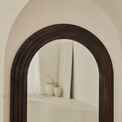 Vivienne Arched Layered Wood Mirror – Sculptural Wall Mirror for Niche & Console Styling