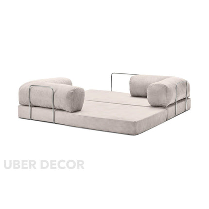 The Teddy Block Sofa- 5-in-1 Modern Adjustable Sofa Cum Bed for Guest Room, Kids Room, Bedroom or Living Room- Custom Fabric and Size