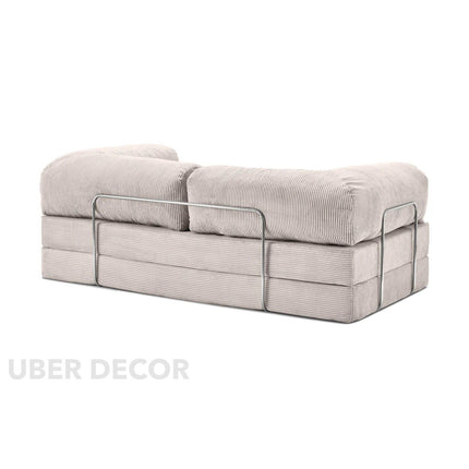 The Teddy Block Sofa- 5-in-1 Modern Adjustable Sofa Cum Bed for Guest Room, Kids Room, Bedroom or Living Room- Custom Fabric and Size