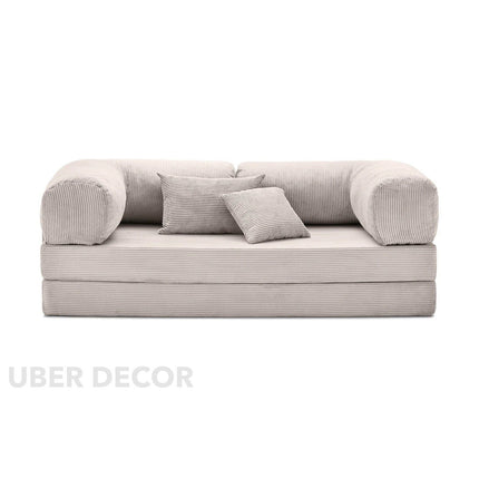 The Teddy Block Sofa- 5-in-1 Modern Adjustable Sofa Cum Bed for Guest Room, Kids Room, Bedroom or Living Room- Custom Fabric and Size