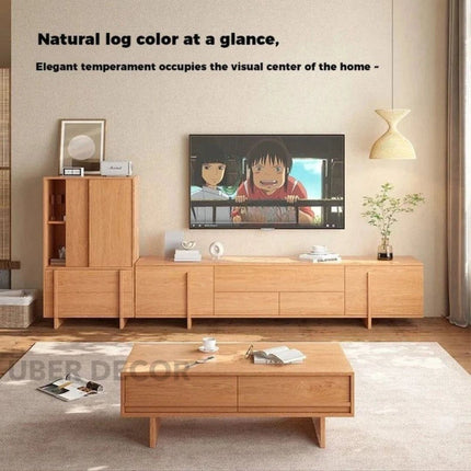 Tovoa Wood – Modern Coffee Table with Scandinavian Inspired TV Unit