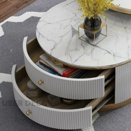 Auralis Ring – Luxury Coffee Table With European Inspired Design TV Unit