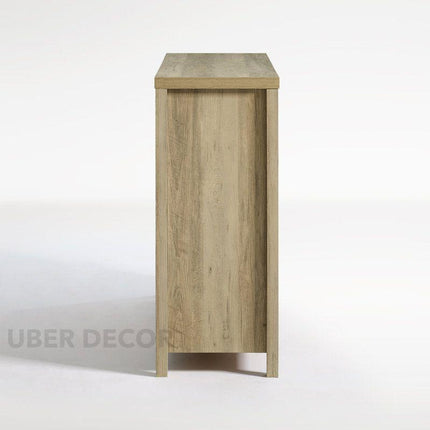 Riviera Slat 8-Drawer Chest – Modern Scandinavian Solid Wood Cabinet with Natural Oak Finish & Custom Color Options for Bedroom, Living Room, Entryway