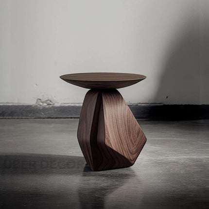Drin Coffee Table, Modern Sculptural Wooden Geometric Center Table for Living Room