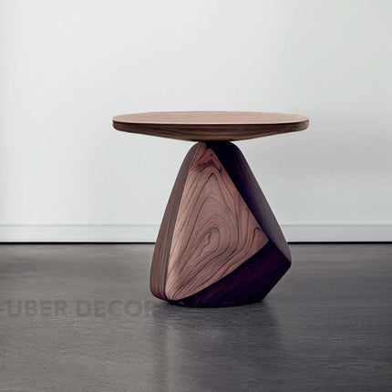 Drin Coffee Table, Modern Sculptural Wooden Geometric Center Table for Living Room