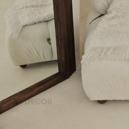 Ruby Arched Layered Wood Wall Mirror – Elegant Full-Length Mirror for Entryway & Living Room