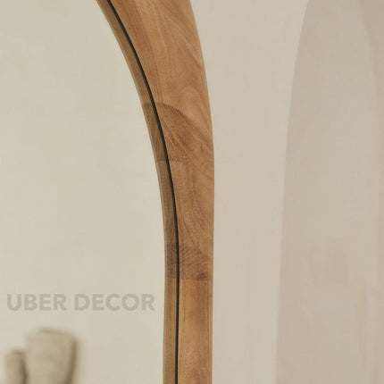 Celeste Arched Teak Floor Mirror – Elegant Full-Length Mirror for Bedroom & Living Room