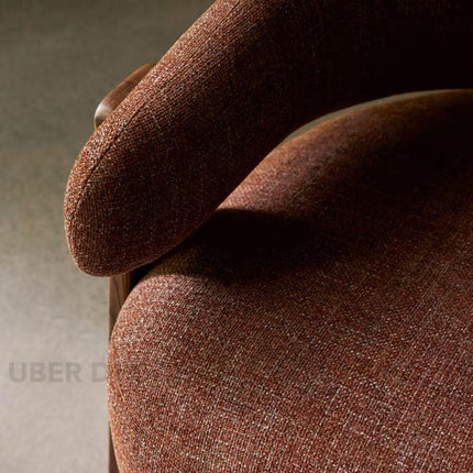 Tranquil Arc Living Room Chair Mid Century Modern American Inspired Solid Wood Frame Fixed Base Contemporary Chair Lounge and Bedroom