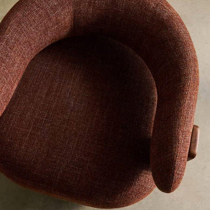 Tranquil Arc Living Room Chair Mid Century Modern American Inspired Solid Wood Frame Fixed Base Contemporary Chair Lounge and Bedroom