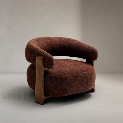 Tranquil Arc Living Room Chair Mid Century Modern American Inspired Solid Wood Frame Fixed Base Contemporary Chair Lounge and Bedroom