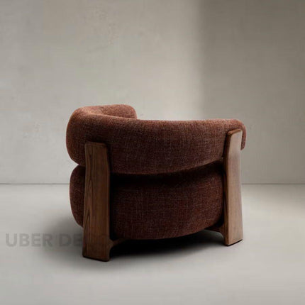 Tranquil Arc Living Room Chair Mid Century Modern American Inspired Solid Wood Frame Fixed Base Contemporary Chair Lounge and Bedroom