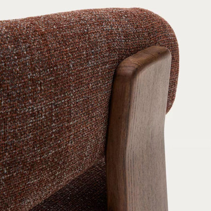 Tranquil Arc Living Room Chair Mid Century Modern American Inspired Solid Wood Frame Fixed Base Contemporary Chair Lounge and Bedroom