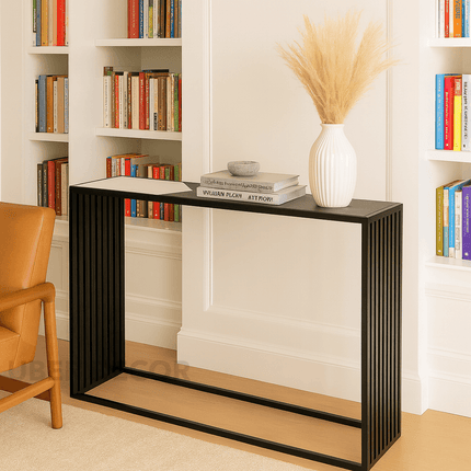 Evensong Mosaic Display Table – Customizable Marble & Wood Top for Modern Entryways