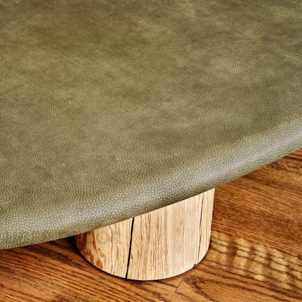 Kama Multi Tier Functional Mid Century Modern Japandi Coffee Table Scandinavian Organic Freeform Top Natural Wood Cylindrical Legs Matte Finish Center Table for Living Room