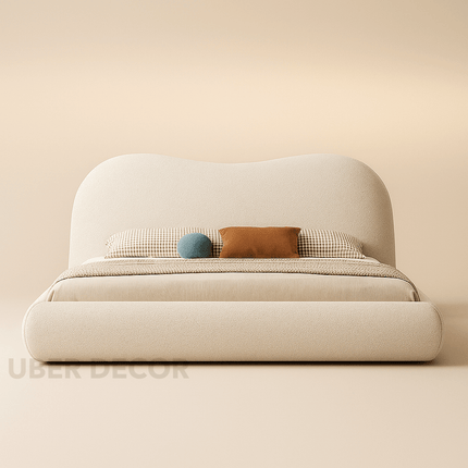 Drowse Curve Minimal Bed – Wabi-Sabi Modern Bedroom Essential