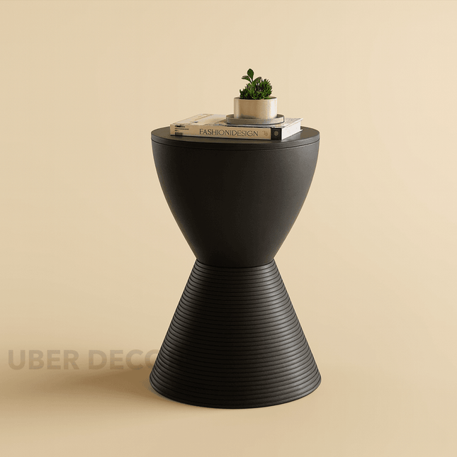 The Modena Drum End Table – Modern Wooden Accent with Hidden Storage in Multicolor Finishes for Living Room, Bedroom & Balcony