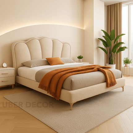 Dreamy Wave Curved Modern Bed – Sculptural Bedroom Statement
