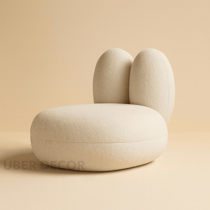 Pebblo Nest Statement Lounge Chair Playful Postmodern Accent for Modern Living Room and Bedroom Interiors