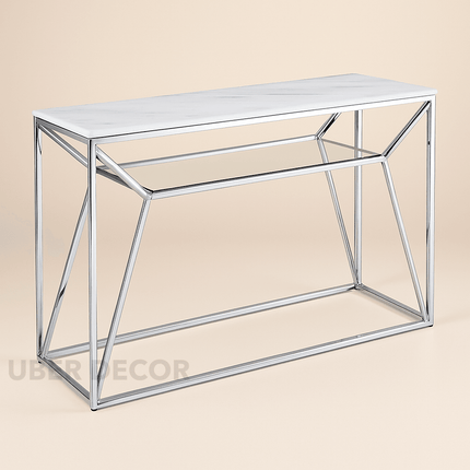 Nova Illume Console Table – Customizable Marble or Glass Top | Modern European Entryway Console