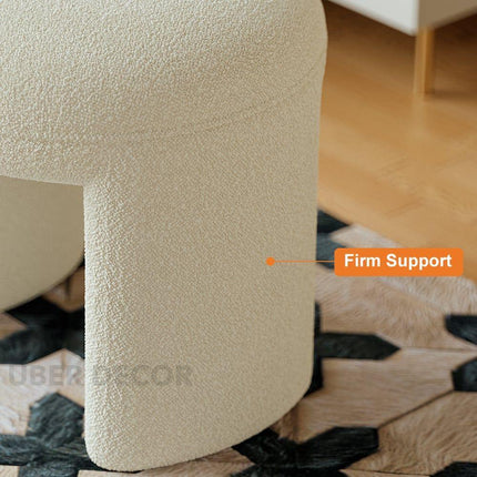 Trilo Form Vanity Stool Backless Makeup Accent Chair Modern Minimalist Sculptural Seating for Bedroom and Dressing Room Interiors Shop Now