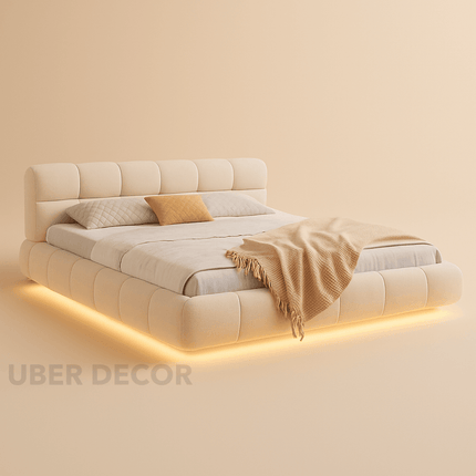 Glowrest LED Bed – Contemporary Floating Platform Design