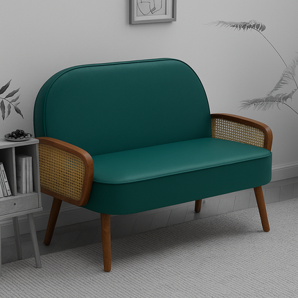 CRAFT- Leatherette Faux Leather Upholstery Fabric- Dark Jade Green