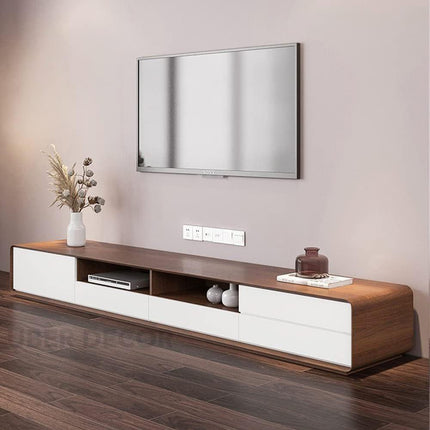 Tavro Edge – Modern Coffee Table, Nordic Inspired with Two-Tone Design TV Unit