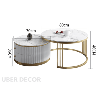 Auralis Ring – Luxury Coffee Table With European Inspired Design TV Unit