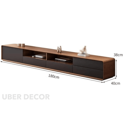 Tavro Edge – Modern Coffee Table, Nordic Inspired with Two-Tone Design TV Unit