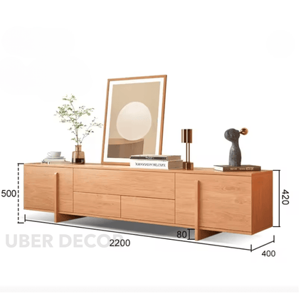 Tovoa Wood – Modern Coffee Table with Scandinavian Inspired TV Unit